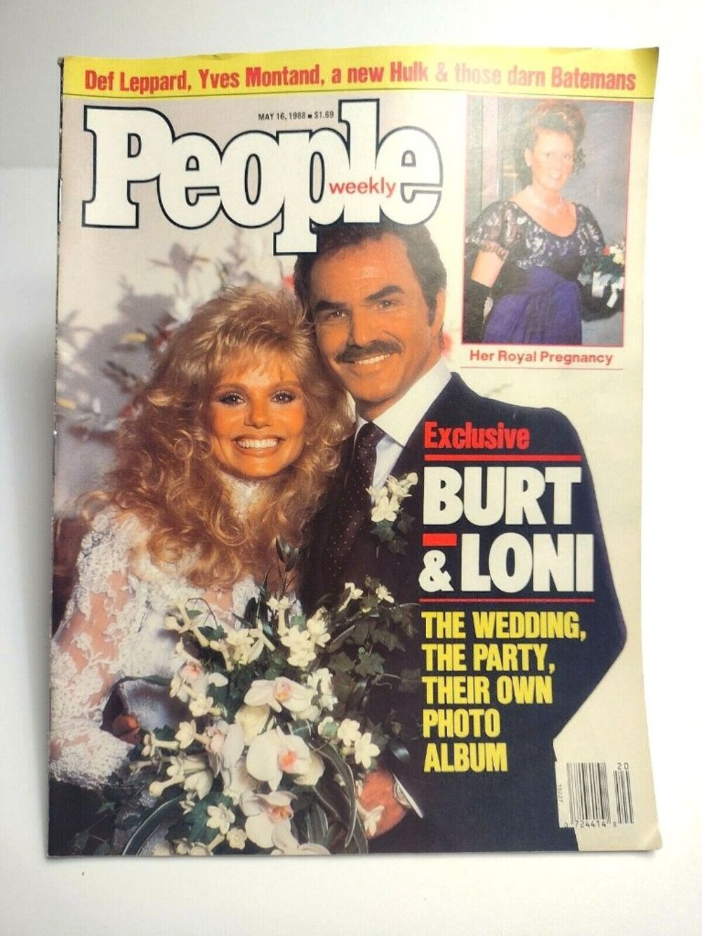People Magazine Burt Reynolds & Loni Anderson Wedding May 1988 Fergi Def Leppard